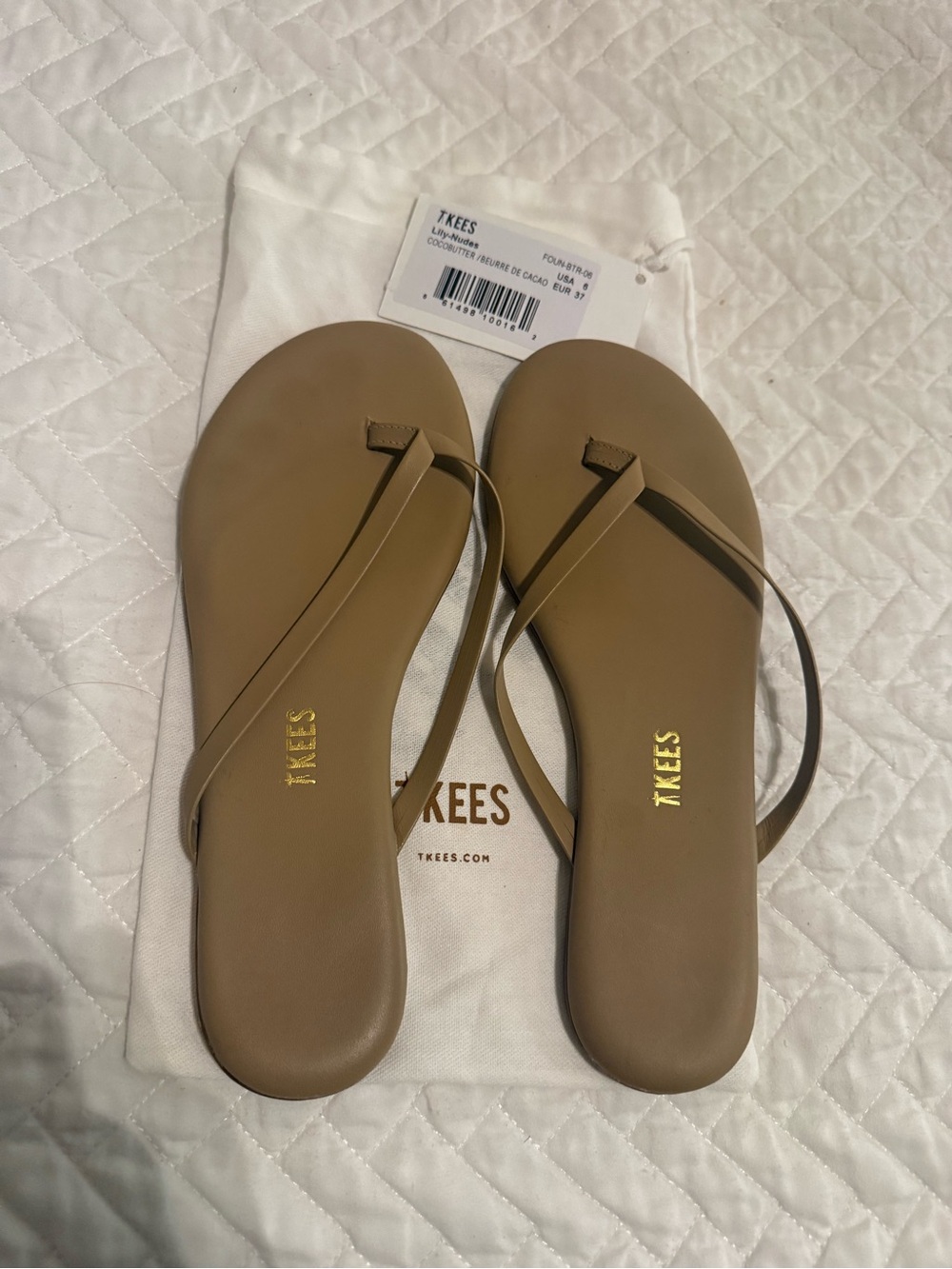 TKEES Lily Flip Flops in Cocoa Butter - Picture 4 of 8
